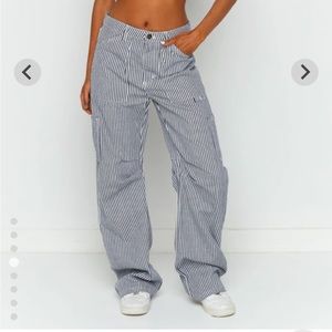 Lioness Miami Vice Pant in Pinstripe size Small